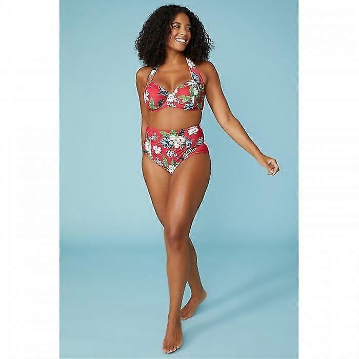 Underbar dam / damer blommig icke-vadderad bikinitopp