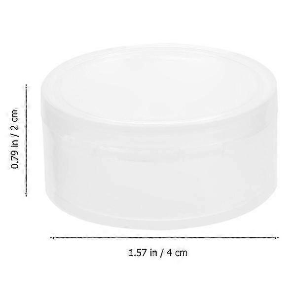 10pcs White Round PP Box with Cover for Earplug Storage