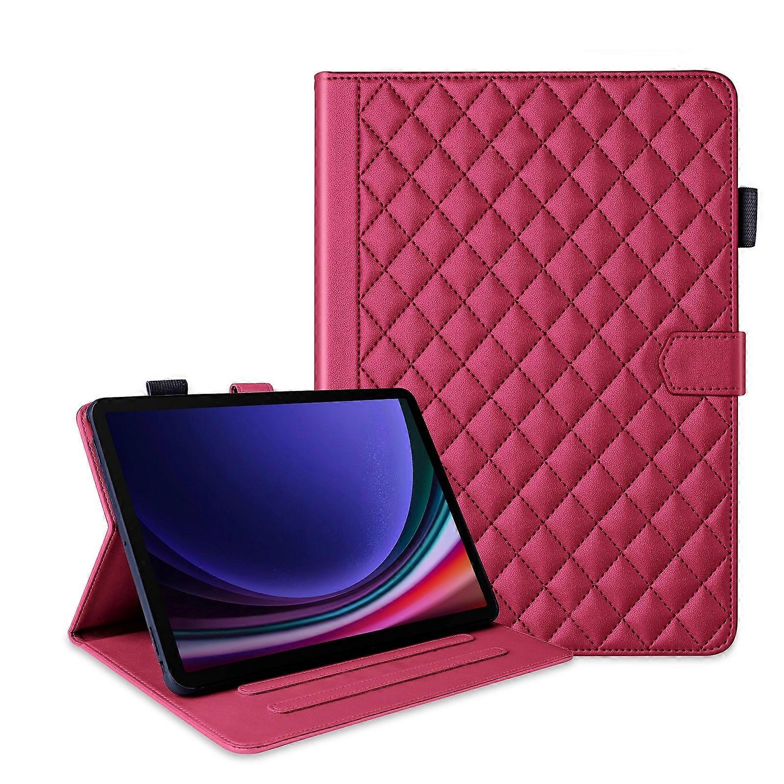 Rhombus Gitter Læder Tablet Taske