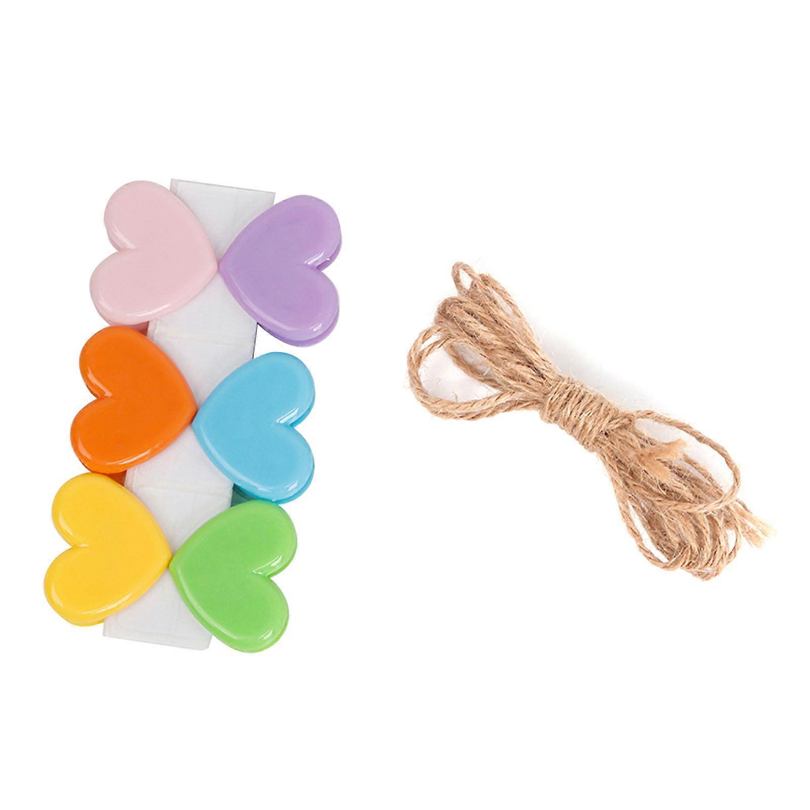 Colorful Heart Shaped Photo Holders with Multiple Functions Holder Supplies for School Office Dormitory Collection