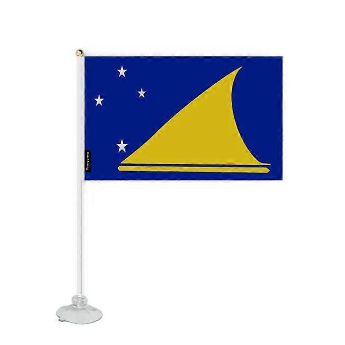 Flag - Tokelau - Mini Suction Cup Flag - 20 x 30 cm - Polyester - Double-Sided Print