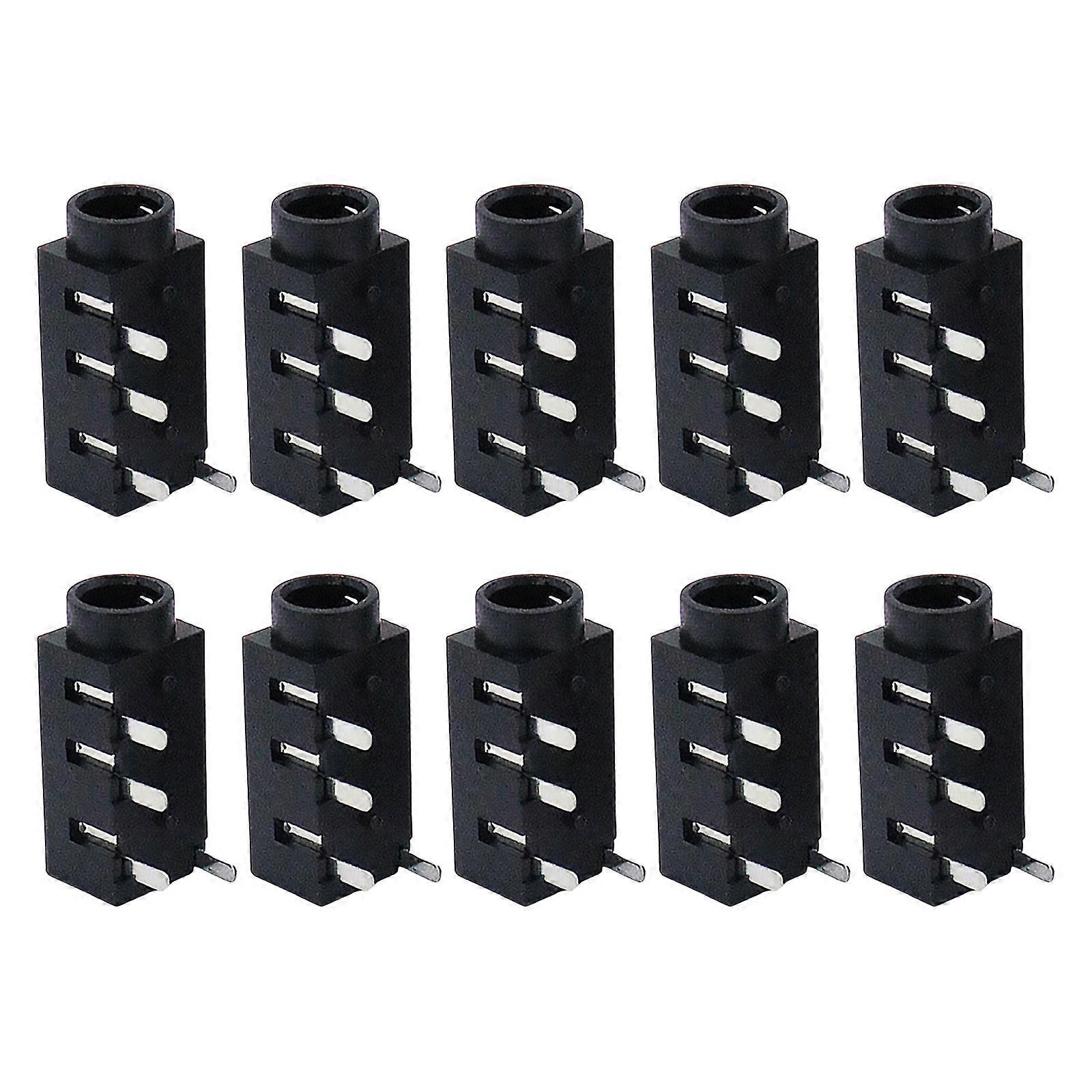 10PCS Precise 3.5mm Port PJ320A for DIY Auditory Projects and Professional Easy Installation Auditory Jacks