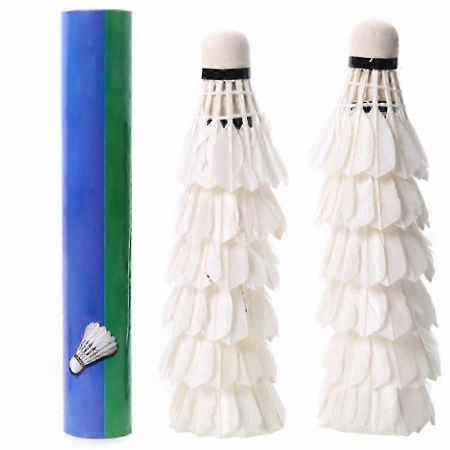 12pcs Durable Badminton Goose Feather Shuttlecocks for Training