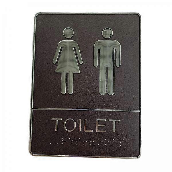2xRustic Πινακίδα τουαλέτας Toliet Πινακίδα πόρτας με γράμματα DIY για το γραφείο ξενοδοχείων