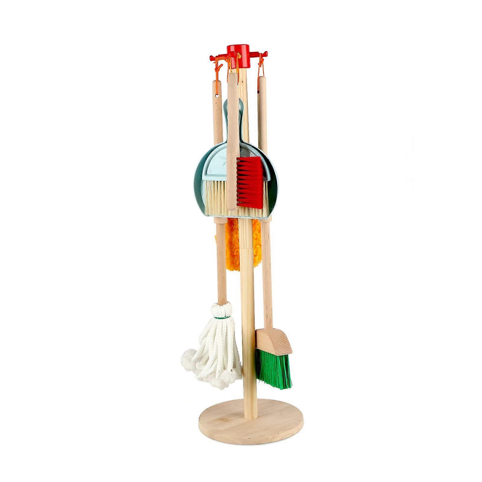Kids Cleaning Set 7 Piece Wooden Detachable Cleaning Tools for Toddler