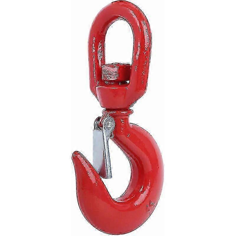 5t 5000 Kg Rotating Red Crane Hook Alloy Steel Swivel Eye Gravity Platform Lifting Industry Shipbuilding Round Hook 5tjinglong