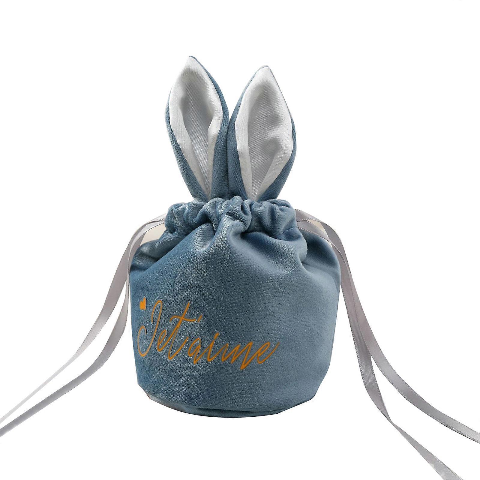 Easter bag, velvet drawstring, candy egg, rabbit ear, rabbit bag, creative candy box, wedding gift box, rabbit ear, candy bag