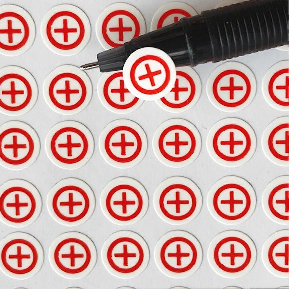 234 red (positive) (A) $ positive and negative label stickers to indicate plus and minus stickers self-adhesive coated paper round 8mm