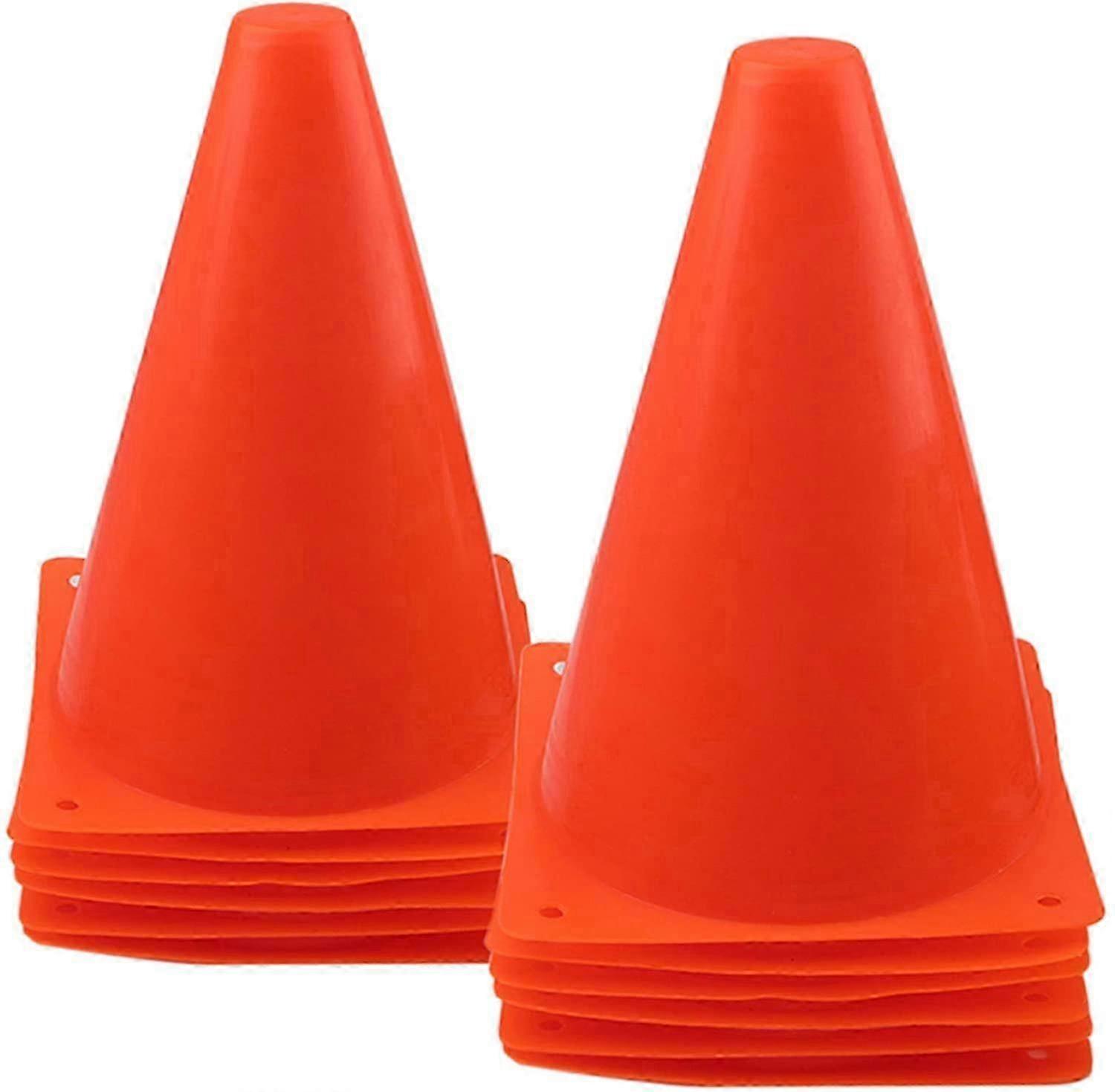 7 Inch Plastic Traffic Cones for Sports Training Agility Markers Suitable for Soccer, Skating, Football, Basketball, and Both Indoor and Out