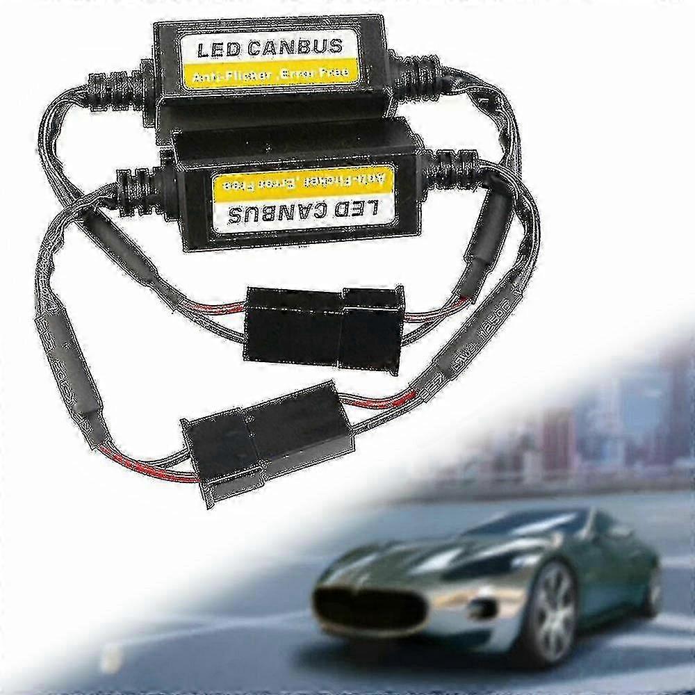 2x H7 LED Headlight Canbus Error Free Warning Resistors Decoder Anti Flicker Suitable for Certain Brands