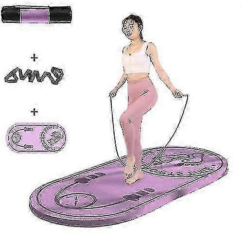 縄跳びマット - 滑り止めフィットネスマット140x60x8mmパープル