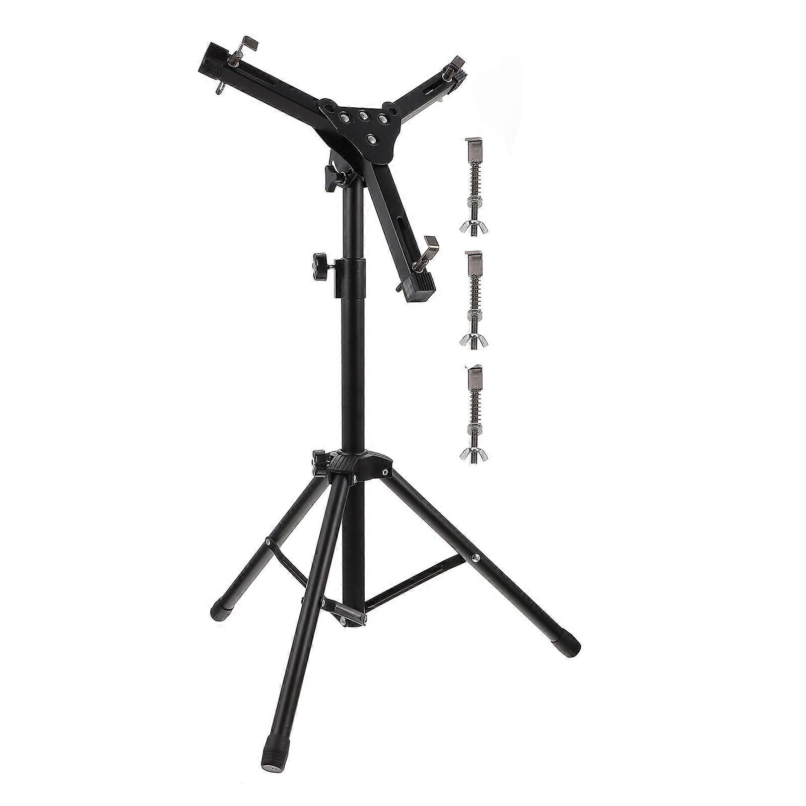 Drum Practice Storage Rack with Alloy Material for and Stability Black 1 Set