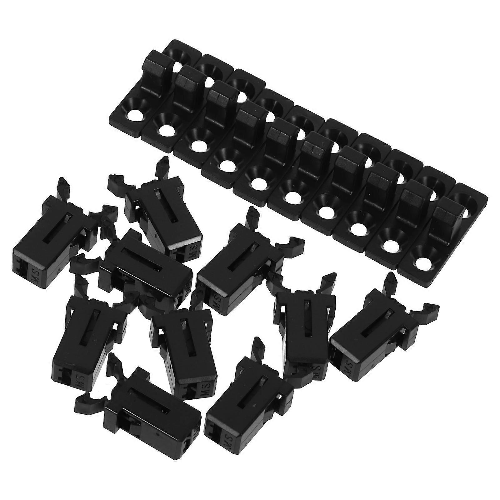 Bin Lid Replacement Latch For Waste Bin In Black Color For Home Office And Public Places Easy To Install 10 Sets