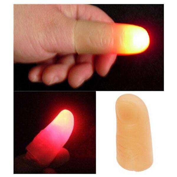Flashlight Finger Cot Easyfashion Light Up Thumbs Magic Props