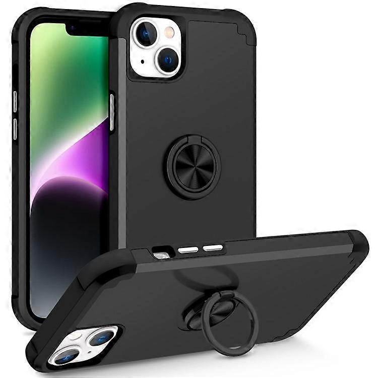 Compatible For iPhone 14 Case Scratch-resistant PC+TPU Phone Protector with Rotary Kickstand