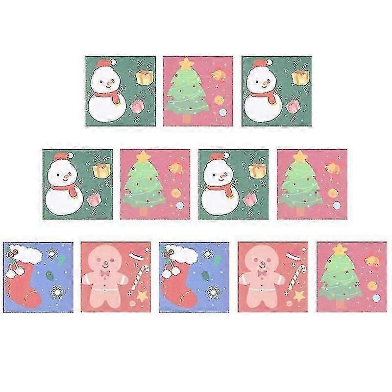 8X8cm Sticky Notes 24pcs Sticker Notes Christmas Memo Notes Tearable Sticky Notes (mixed