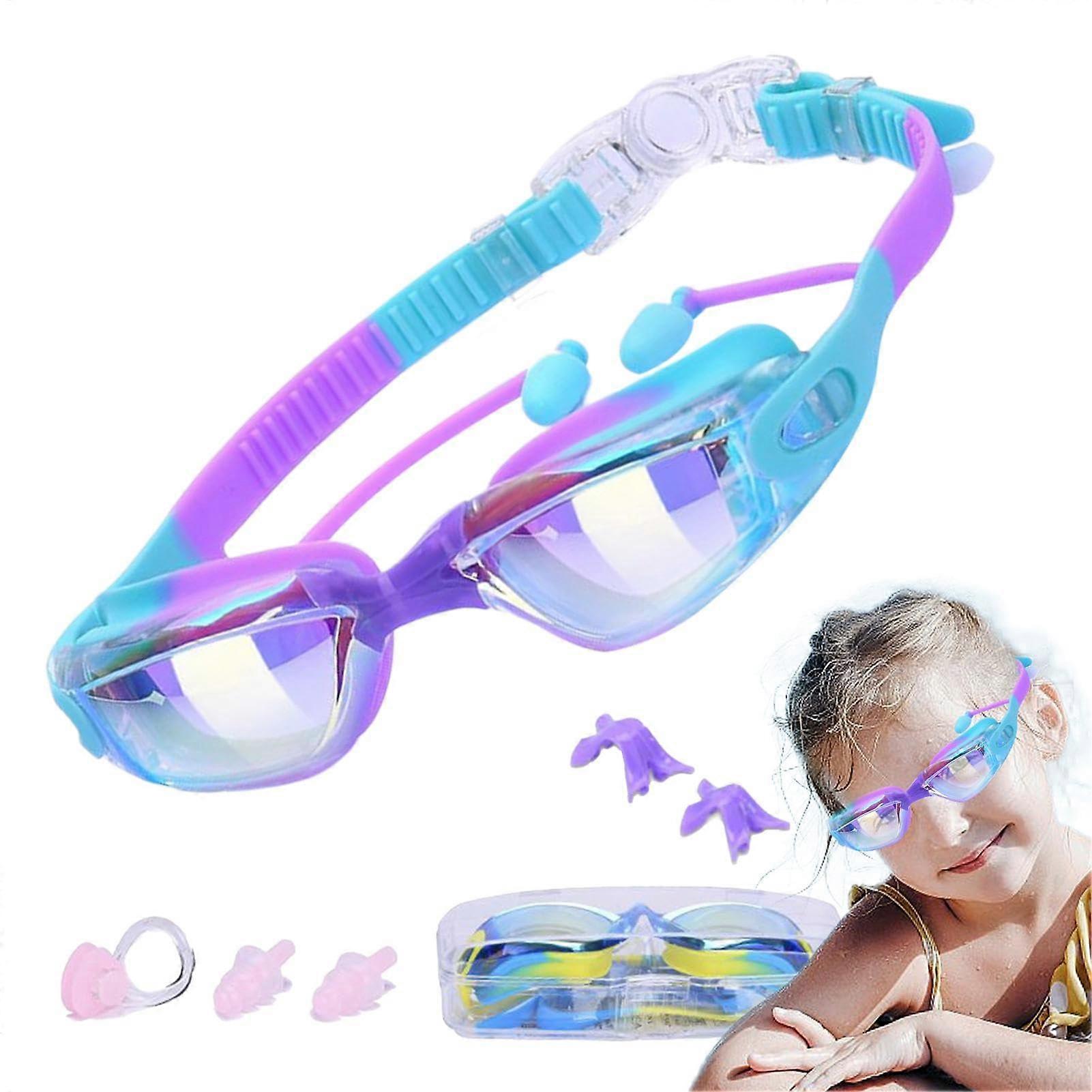 swim goggles, antifog with earplugs UV protection for 212
