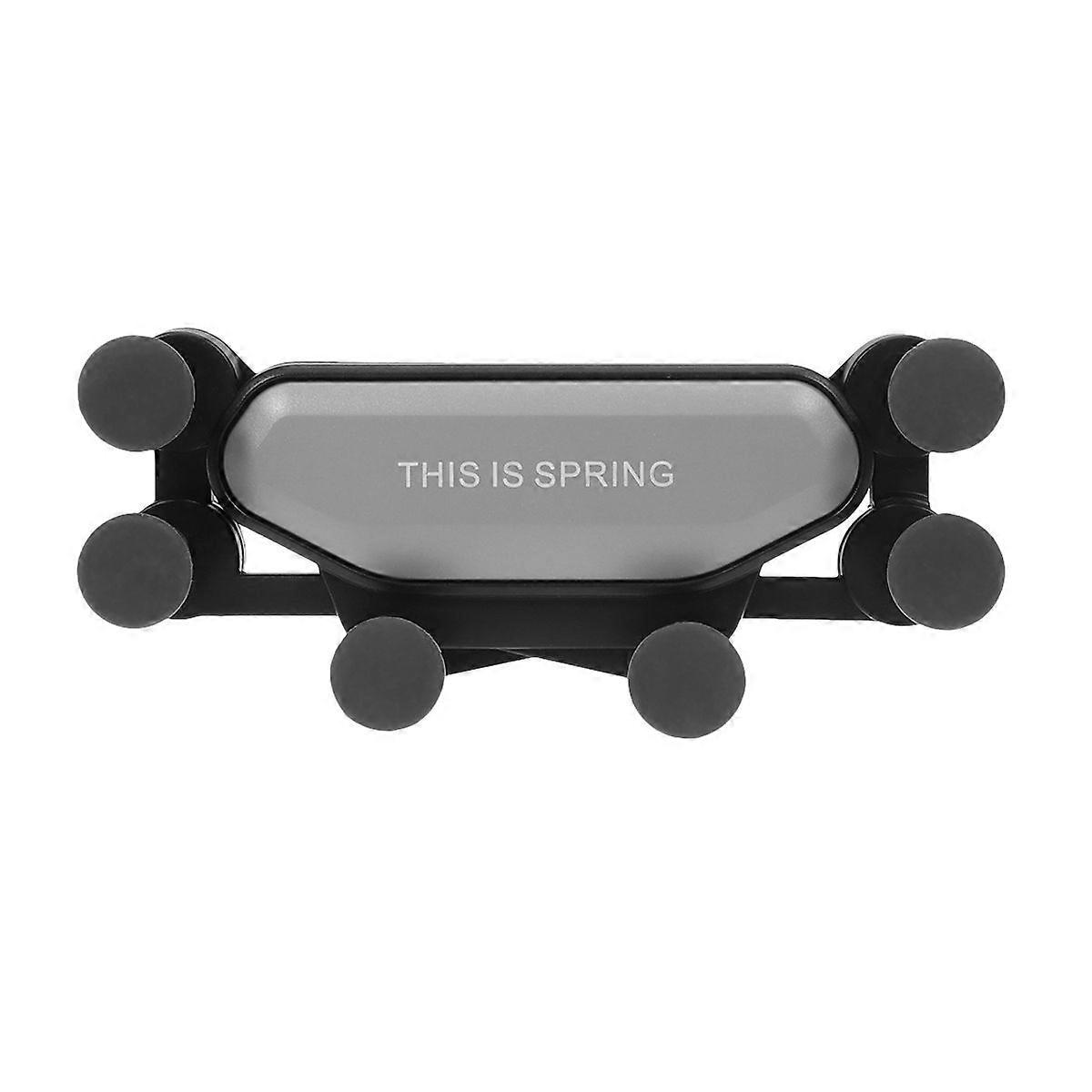 Car Phone Holder Air Outlet Snap Type Gravity Sensor Mobile Phone Holder Navigation Car Bracket 7-point Support (Silver)