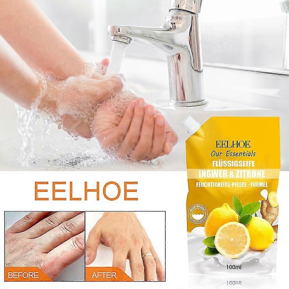 Ginger Lemon Extract Hand Soap Moisturizing Liquid Hand Wash Hand Sanitizer 100ml