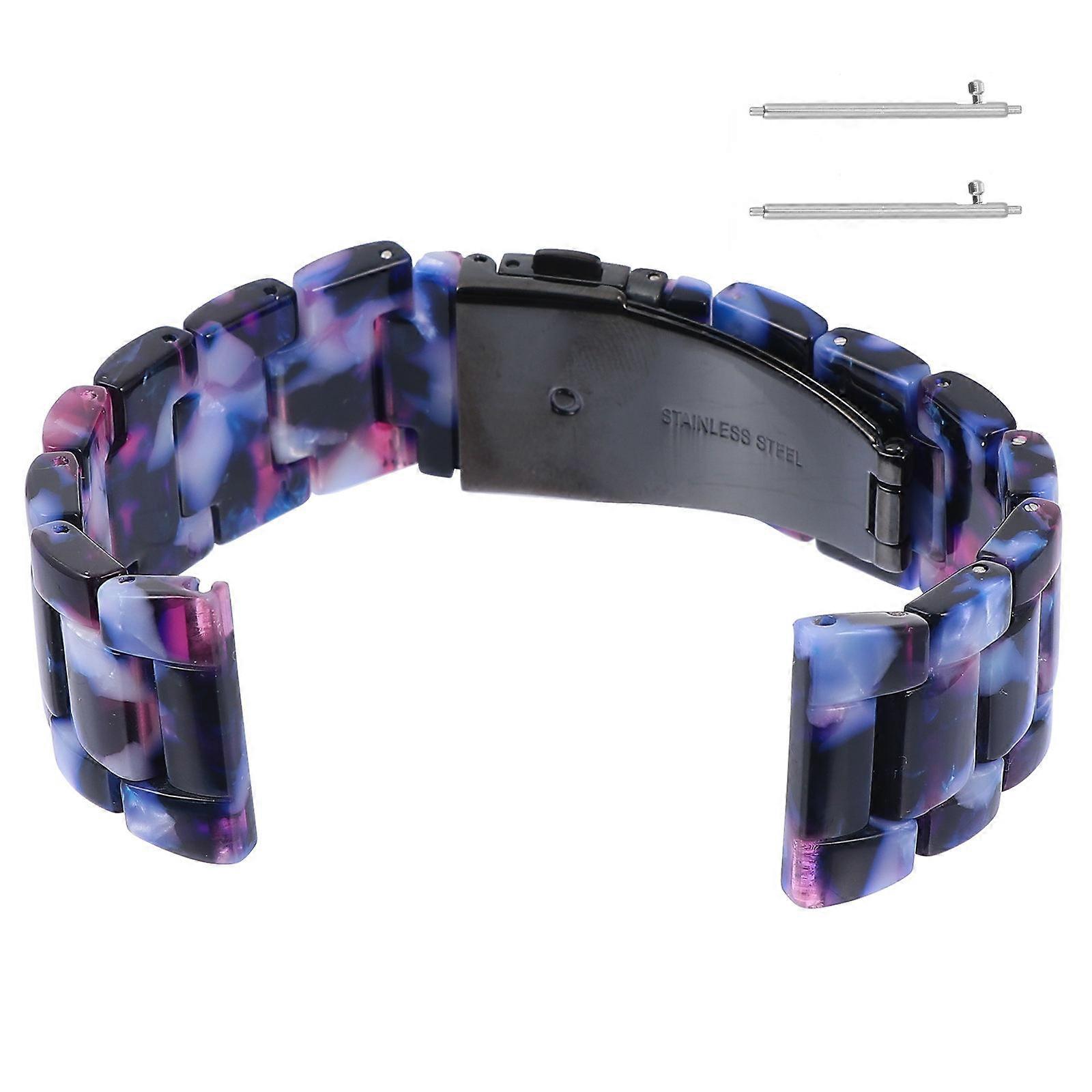 Quick Release Watch Band For 22mm Resin Material Flat Shape Elegant Sports Daily Use 1Set