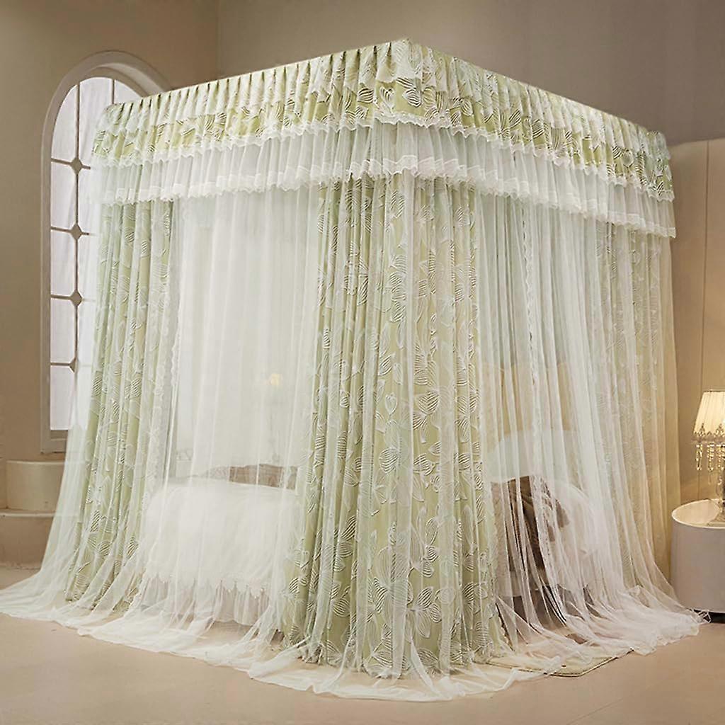 Luxury Bed Curtain with 4 Corner Posts, Bed Canopy with Mosquito Net, 2 in 1 Protection Ref: 9947