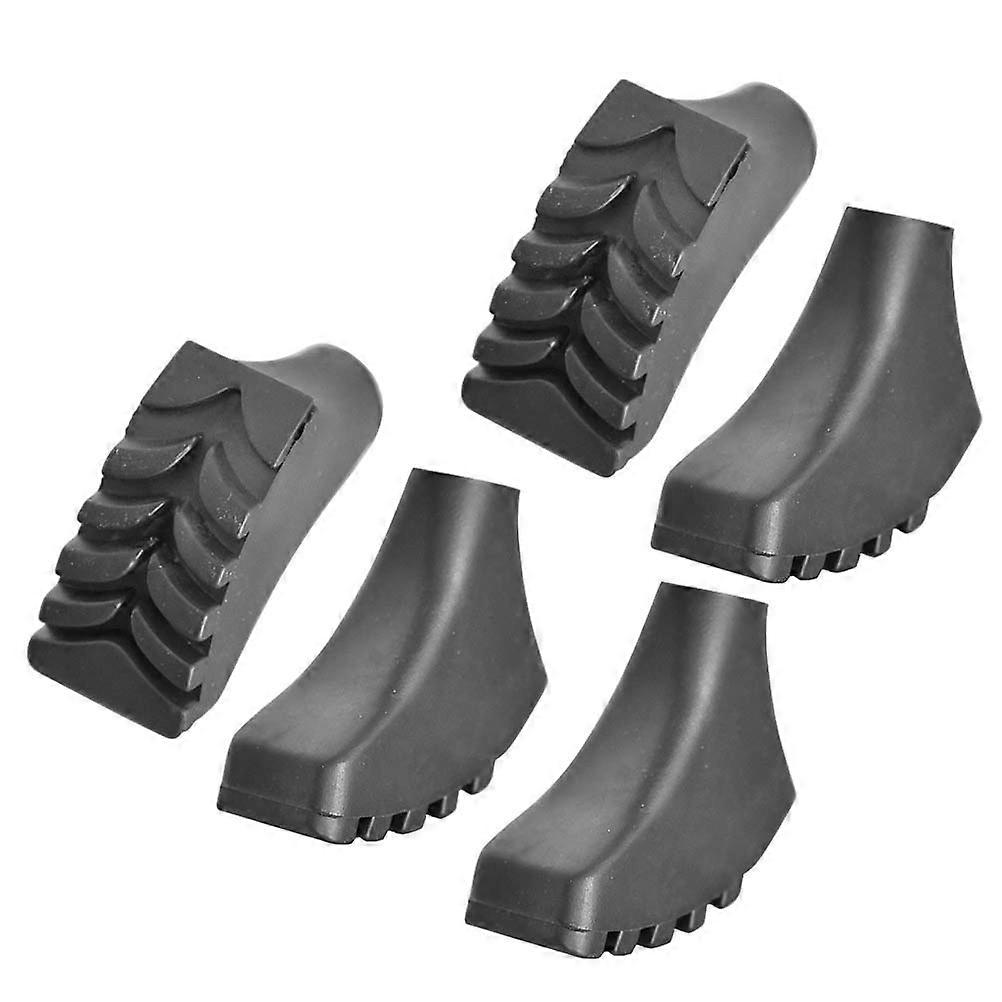 5pcs Non Slip Trekking Pole Foot Protectors for Hiking – Easy Installation, Mud Sinking Prevention