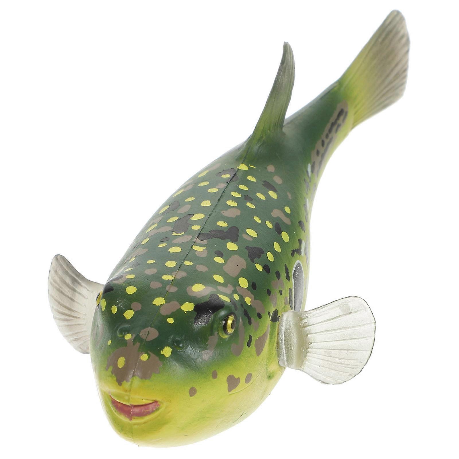 Fish Model Educational Toy Sea Animal Figure Green 4.5X5.3X10CM 1Set