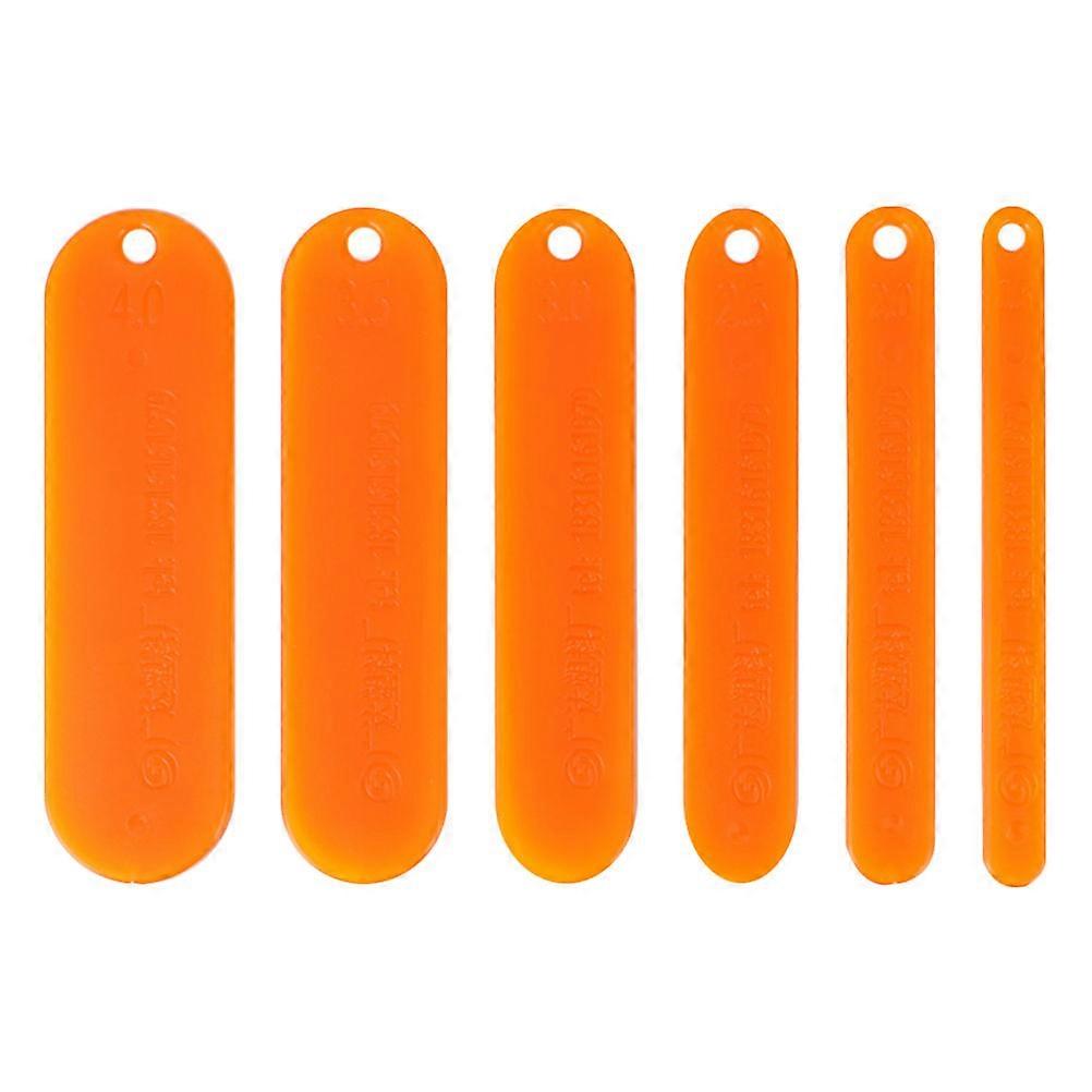 Needle Shuttles Repair Tool Fishing Shuttle Weaving Shuttles Net Orange 13.00X2.70X0.31cm Net Weaving 6Pcs