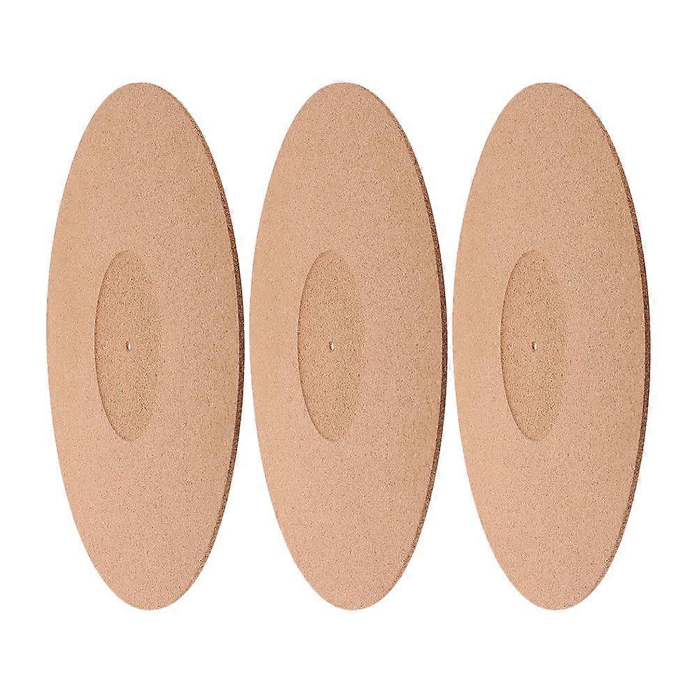 3pcs Cork Vinyl Record Player Mat, Non Slip Turntable Pad for Shock Absorption & Noise Reduction, Durable Natural Color