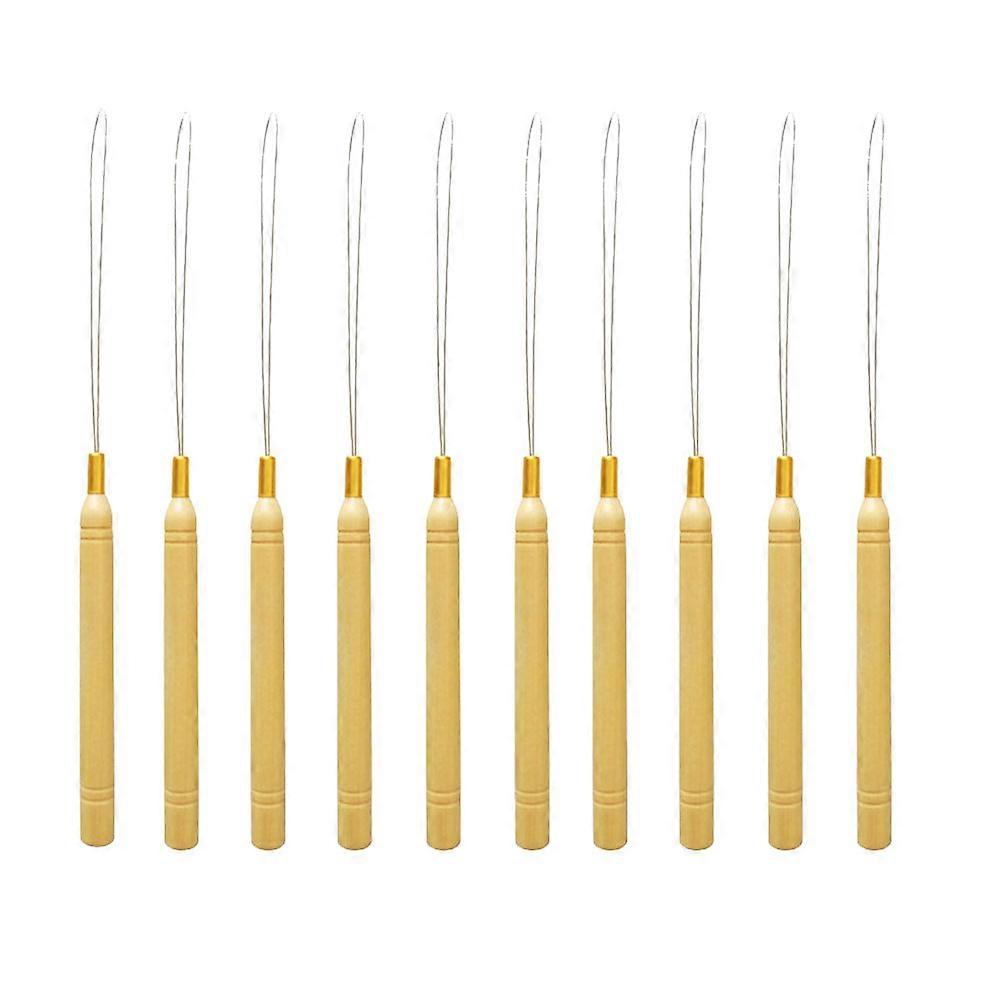 10pcs Loop Crochet Hook for Hair Extensions Durable, Lightweight Tool for Wig Transplanting, Dolls & DIY Salon Use