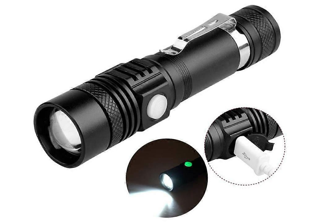 Flashlight,Super Bright LED Tactical Waterproof Torch,Zoomable 3 Light Modes for Camping,Hiking and Emergency(Black)