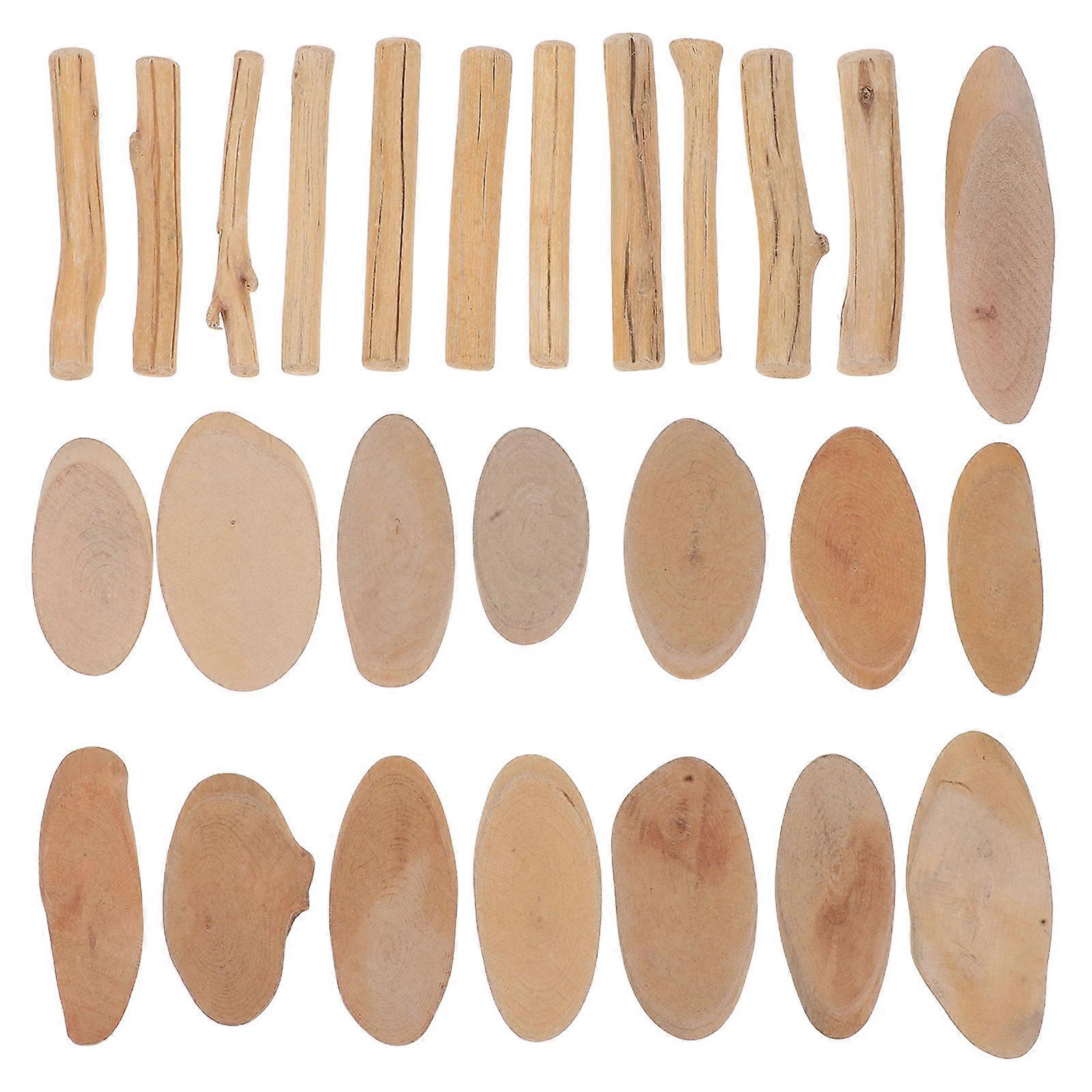Cedarwood Slices Diy Craft Sticks For Baby Showers Celebrations Rustic Style Wooden Plate 1Set