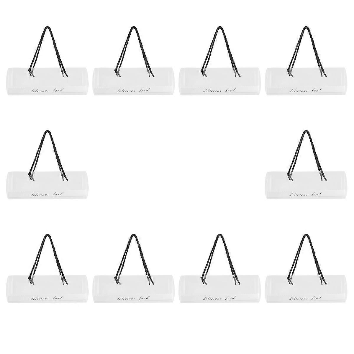 Plastic Cake Packaging Boxes Food Packing Portable Rectangular Storage Container 10Pack