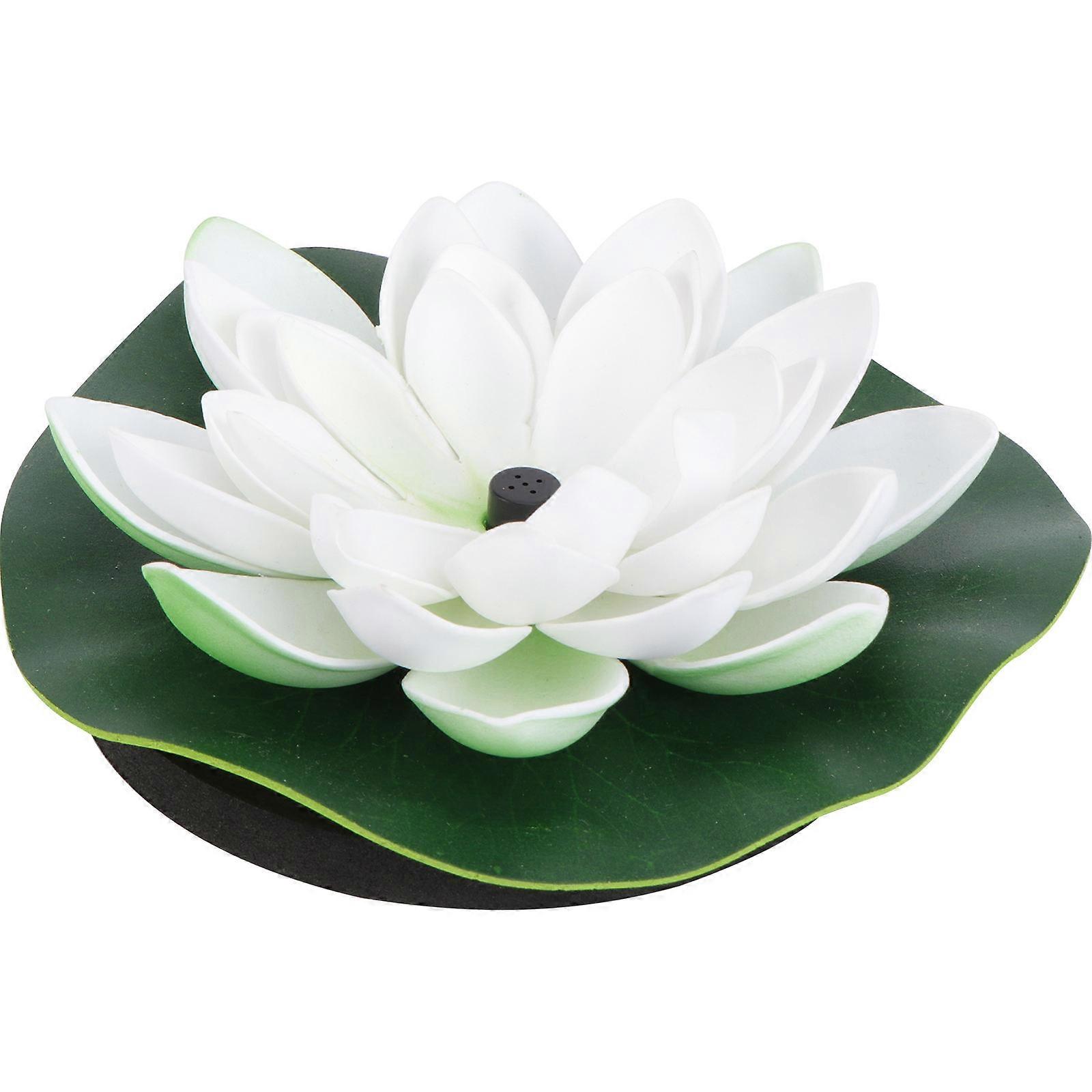 Solar Powered Floating Lotus Fountain White Decor for Fish Tanks, Ponds & Gardens – Easy to Clean with Nozzle Heads for Oxygen Circulation