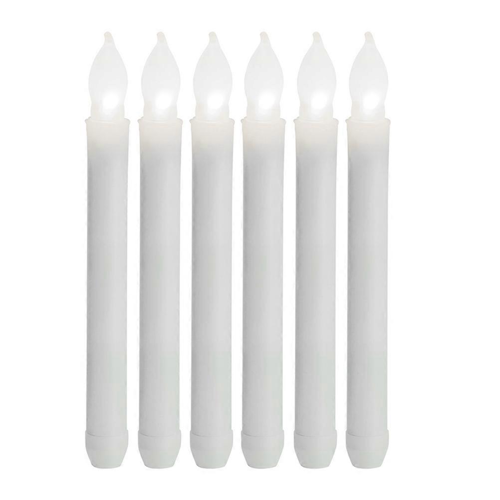 Artificial Candles With Flickering Flame Battery Operated For Homeowners 6Pcs