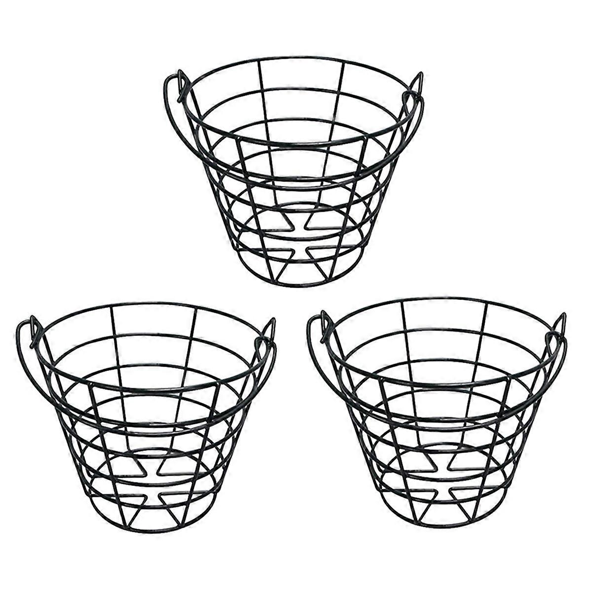 3X Practice Golf Balls Container Basket with Handle Storage Box Hold Up to 50 PCS Golf Balls