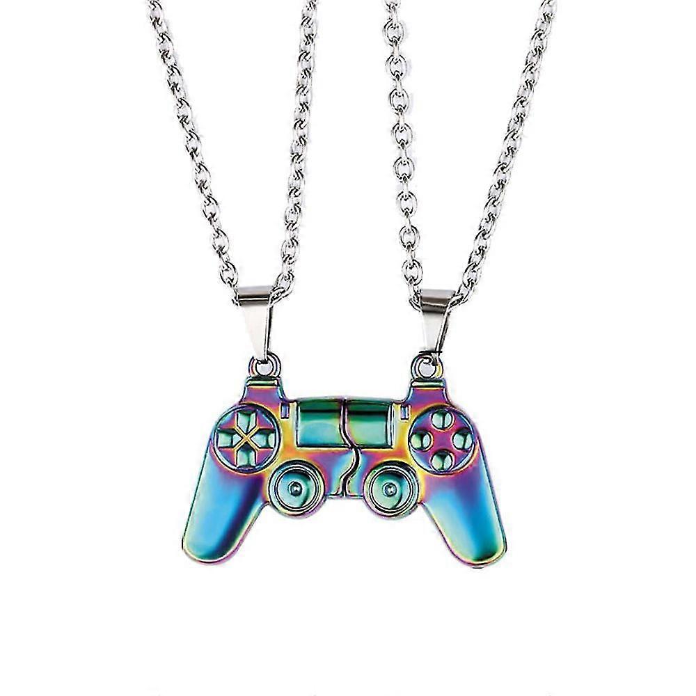 Paar magnetische Game Controller Gamepad Halskette Anhänger Kette Lover Geschenk
