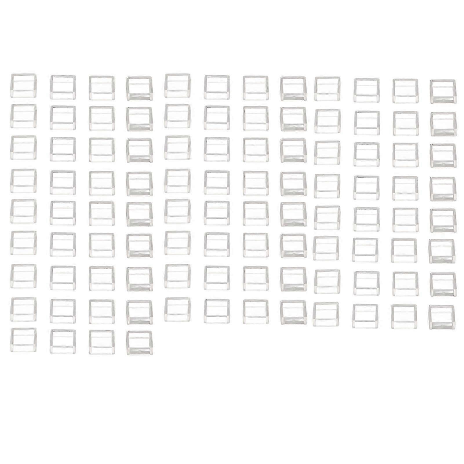 100Pcs Tactile Switch Cover Tact Touch Button Cap Square Transparent ABS Set Kit