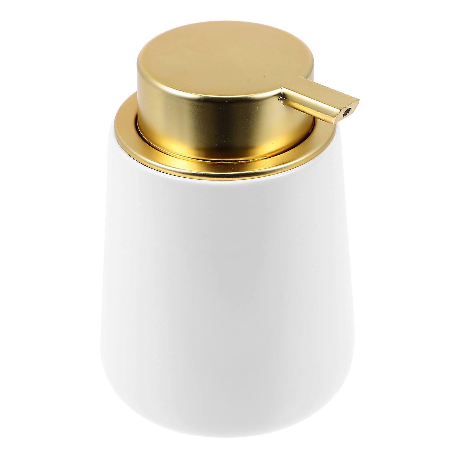 Lotion Dispenser For Bathroom Press Type Lotion Empty Bottle Ceramic Storage Bottle Reusable Shampoo Holder Home 400ml Drying 1Set