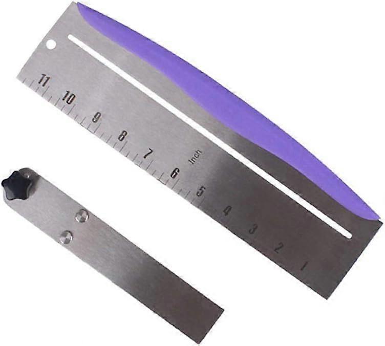 Stainless Steel Cake Scraper 12 Inch Adjustable Cake Spatula with Scale for Butter Cream Fondant Icing and Side Smoothing