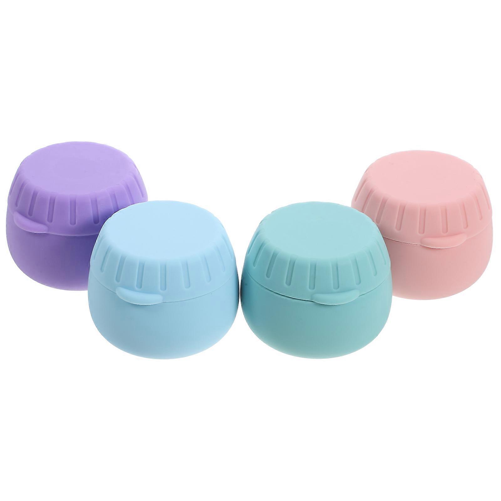 Lotion Jars with Lids Small Containers Portable Cosmetics Business Trips 4Pcs