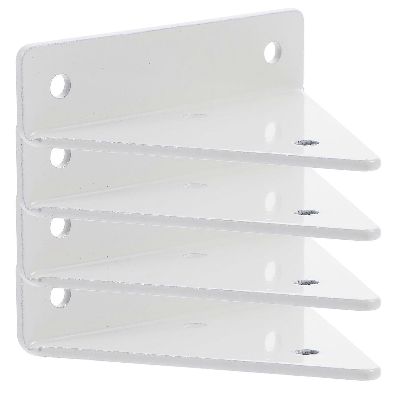 Triangle Shelving Brackets Wall Shelf Support Sturdy Iron Floating Shelf Bracket Heavy Duty Storage 4 Sets
