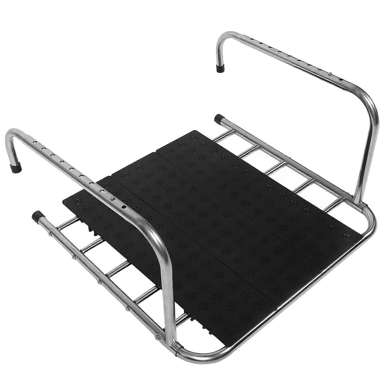 Balcony Drying Rack Clothes Drying Adjustable Length Foldable Rectangular Stainless Steel 1Pack