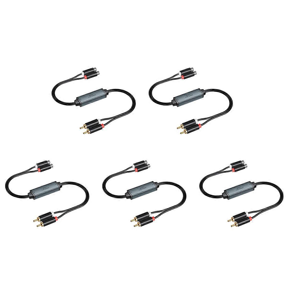 5X AV100C for Audio Isolator Common Ground Noise Filter 3.5mm Anti-Interference Noise Canceller