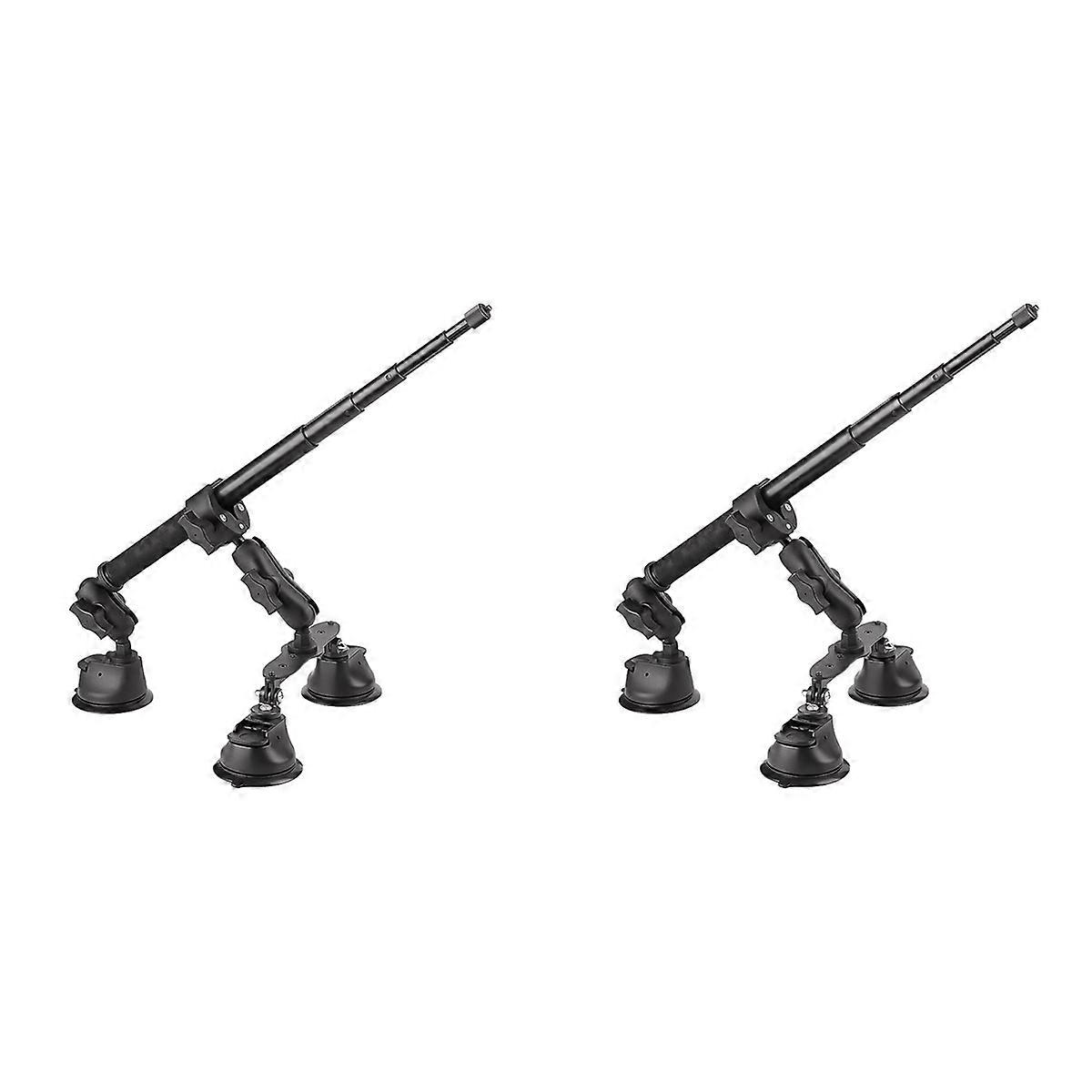 2X Car Suction Cup Mount Kit with Selfie Stick Ball Head Adapter for X4 X3 Action Camera Accessories