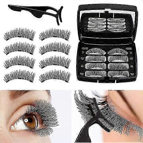 Magnetic false eyelashes, reusable 3D magnetic false eyelashes