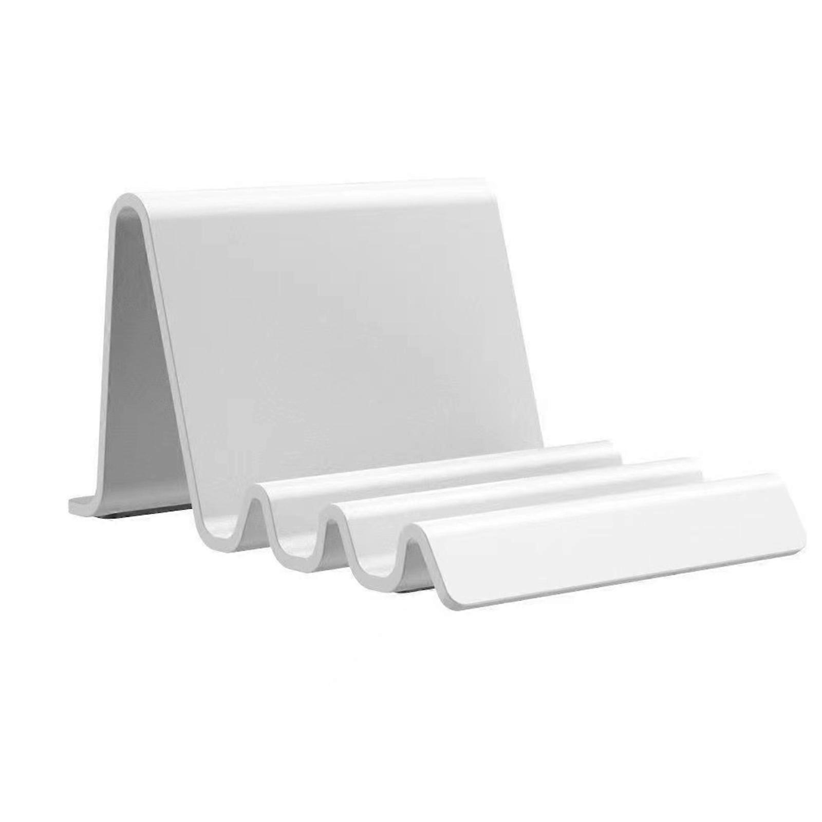 Universal Adjustable Phone Holder Stand With 360 Degree Rotation For Smartphones Tablets E Readers Stable Waving Design White