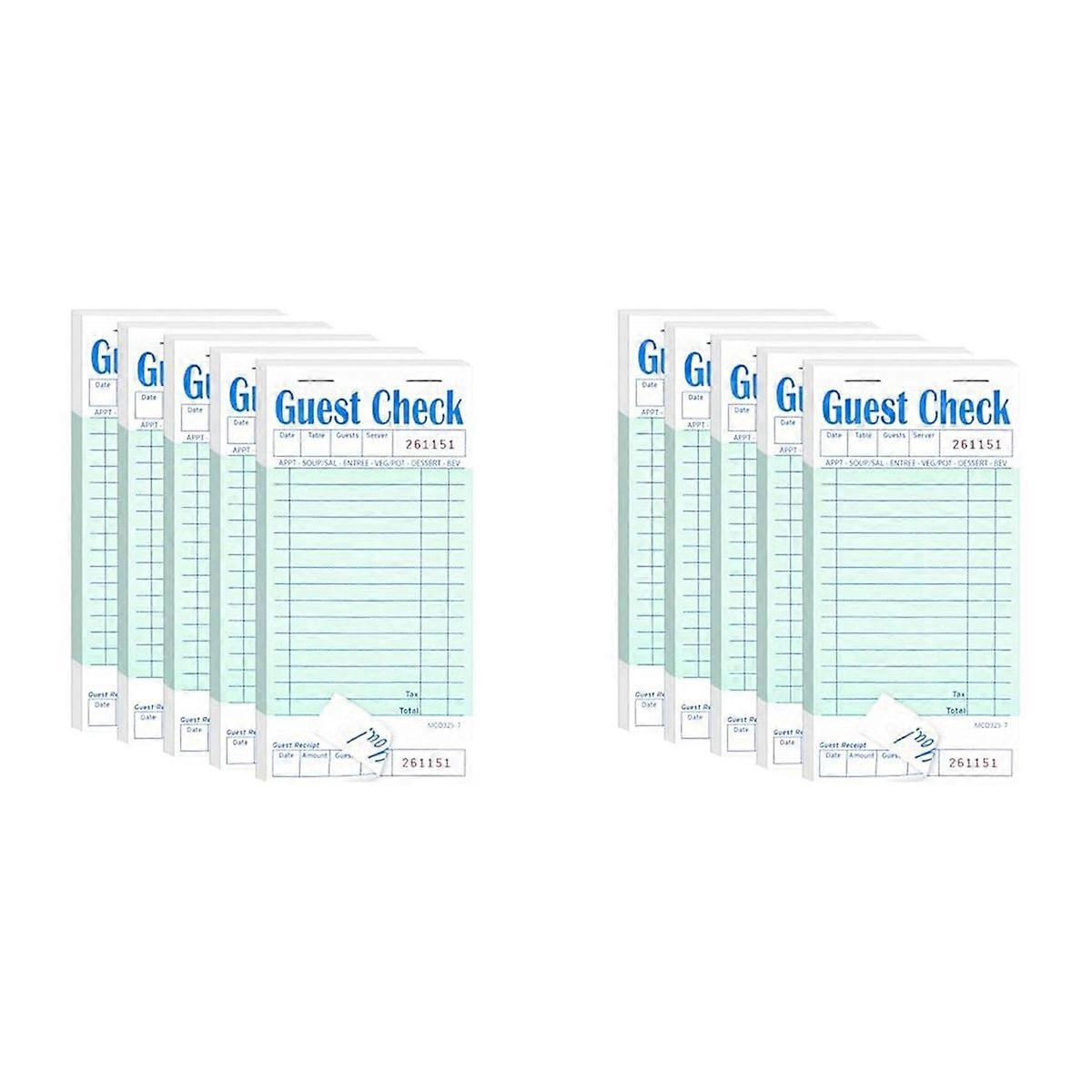 5Pcs Guest Check Pad, Server Note Pads for Restaurant, 50 Sheets/Pack