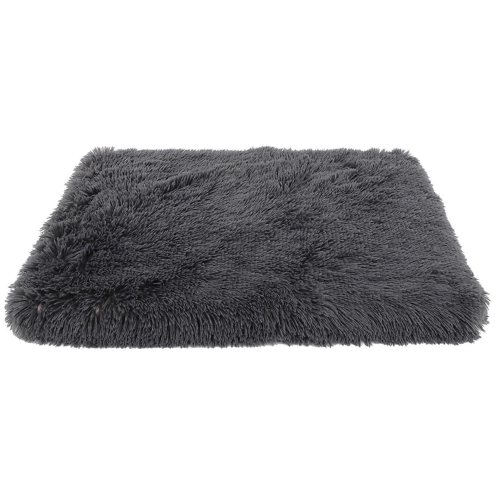 Dogs Bed Nest Pet Sofa Bed Rectangular Shape Dark Grey Color 75X50X6CM Size 1Pack