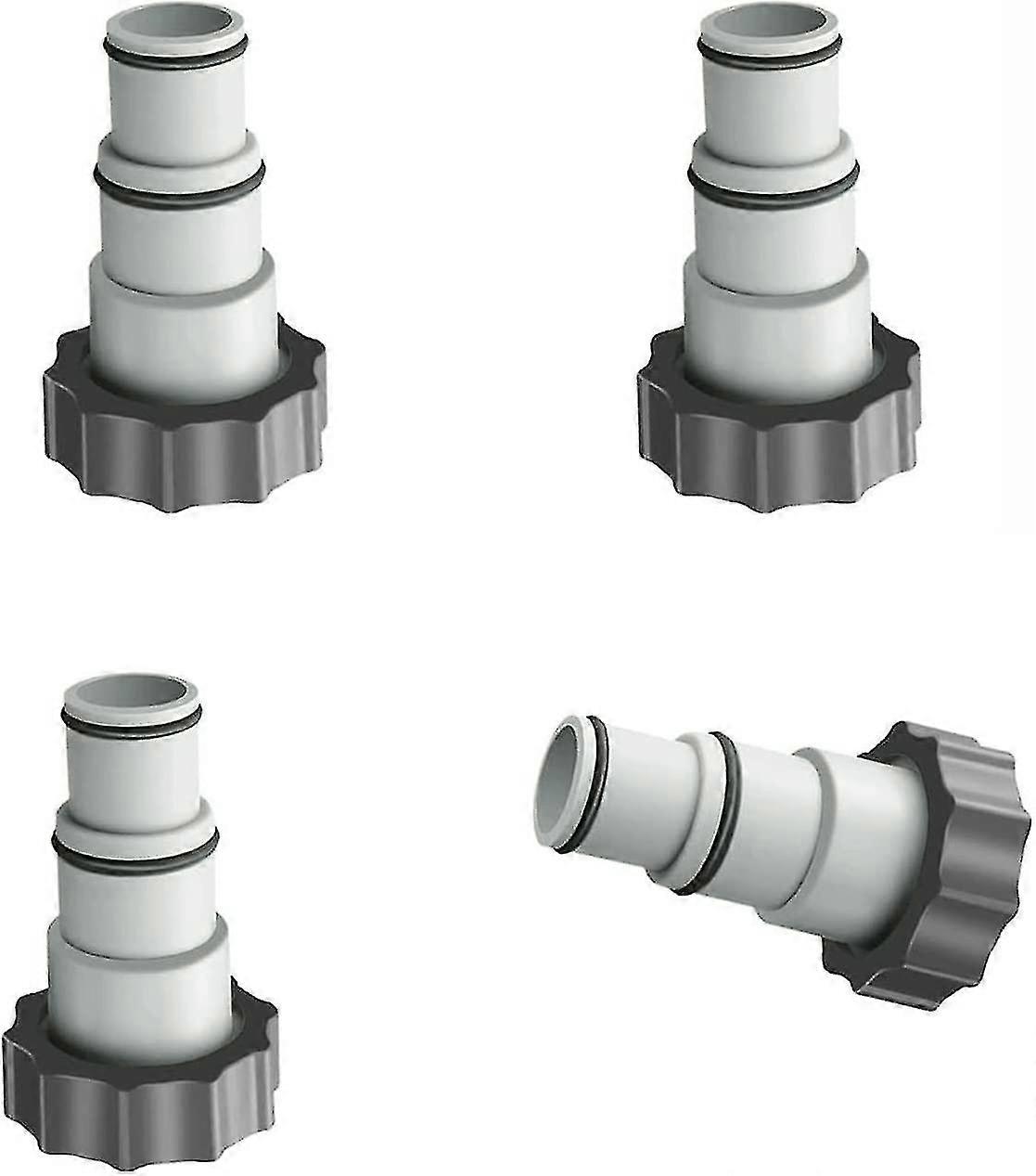 4 Piece Pool Adapter for Intex A Series, Replacement Hose Adapter with Threads, Suitable for 1.5 and 1.25 Hose Diameter, Pool Kit Pump Acces